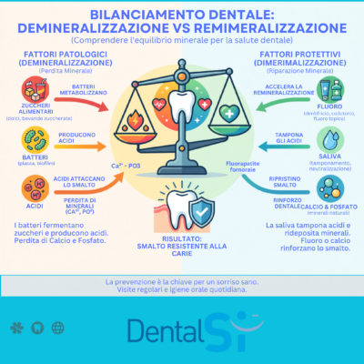 Bilanciamento dentale vs remineralizzazionedemineralizzazione