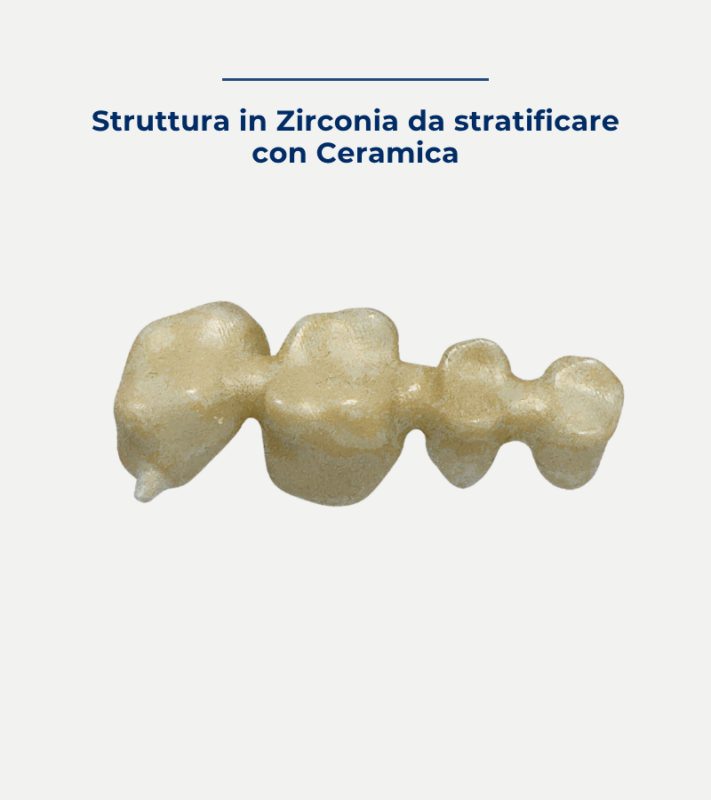 Struttura in Zirconia da stratificare con Ceramica